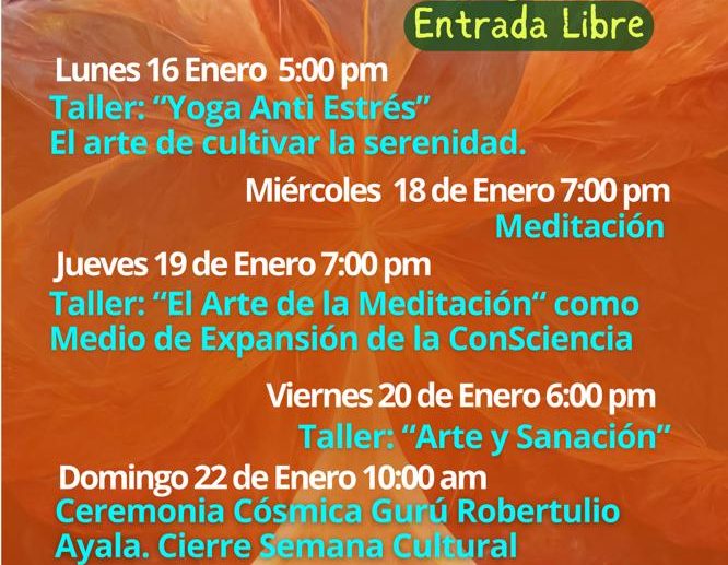 Centro Cultural de Yoga: Enero de 2023